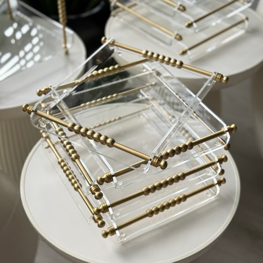 Bilye pirinç detay tek kişilik tepsi