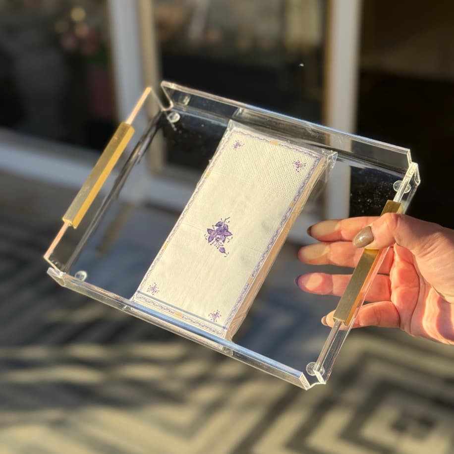 Mor Çiçekli Peçete 10’lu