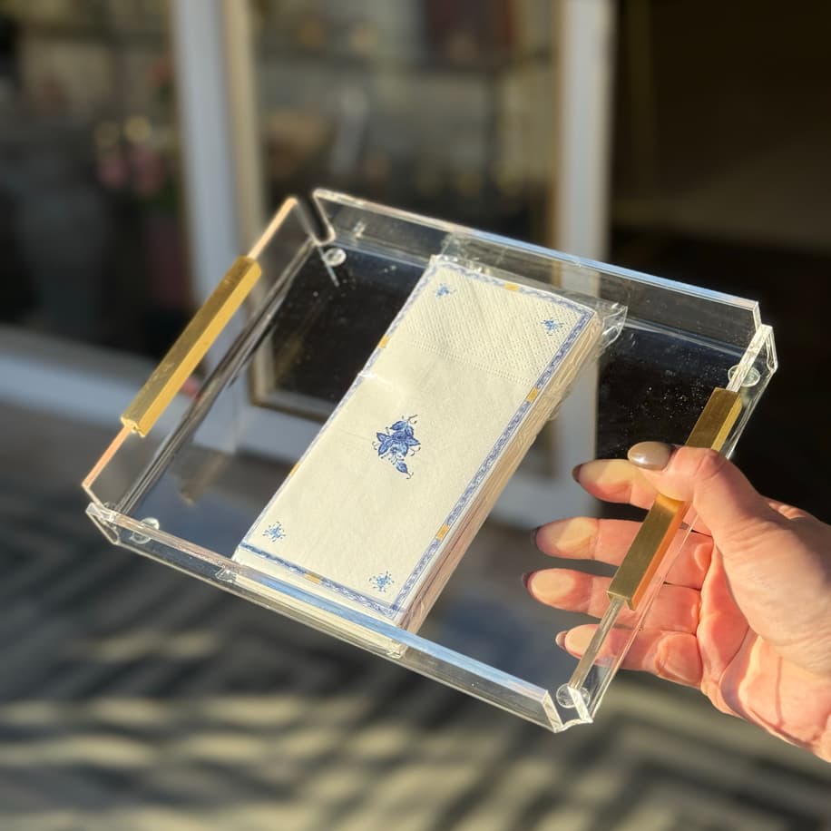 Mavi Çiçekli Peçete 10’lu